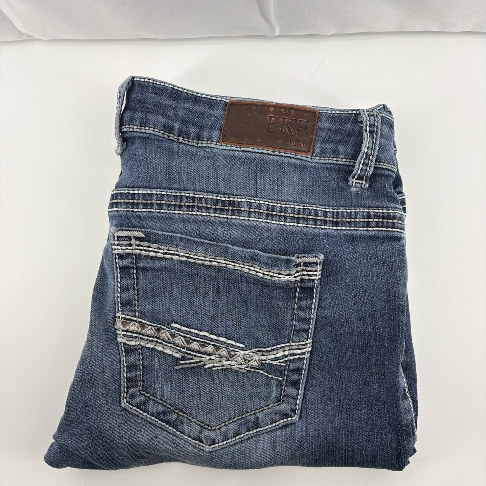 BKE Denim Jeans Women's Culture Stretch Cropped Size 30x18.5 (Fits 34x18.5)
